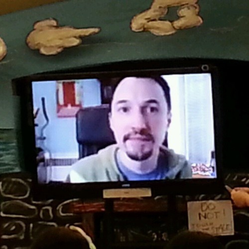 Author of A Hero's Guide to Storming the Castle, Christopher Healy speaks to students at the International Book Discussion