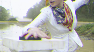 Meekakitty hitting the "Cray Button" in the Family Force 5 video